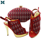 Black High Quality Italian Matching Lady Shoes and Bag Material With PU Nigerian Shoes and Bags Set for Party Women Shoe and Bag