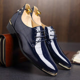 Fashion Business Men Dress Shoes Genuine Leather Pointed Toe Slip on Flats Loafers Formal Office Shoes Men Leather Oxfords