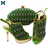 Black High Quality Italian Matching Lady Shoes and Bag Material With PU Nigerian Shoes and Bags Set for Party Women Shoe and Bag