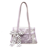 Lady Bow Transparent Embroidered Mother-And-Child Bag