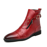 High-top Leather Boots Men's England Rub Color Casual Martin Boots