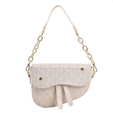 Fashion Letter Printed One-Shoulder Handbag