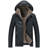 2019 Fashion Men Fur Leather Jacket Winter New Casual Warm Black Brown Plus Size Lapel Male Long Bike Slim Sued Jacket Coat