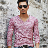 2019 NEW Trendy Men T Shirt Casual Long Sleeve Slim Men's Basic Tops Tees Summer Stretch T-shirt Mens Clothing Chemise Homme