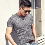 2019 NEW Trendy Men T Shirt Casual Long Sleeve Slim Men's Basic Tops Tees Summer Stretch T-shirt Mens Clothing Chemise Homme