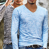 2019 NEW Trendy Men T Shirt Casual Long Sleeve Slim Men's Basic Tops Tees Summer Stretch T-shirt Mens Clothing Chemise Homme