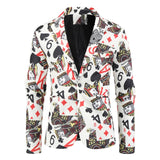 2019 New Men's Fashion Suit Party Coat Casual Slim Fit Blazer Buttons Suit 3D Floral Print Painting Blazers Jacket Men