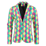 2019 New Men's Fashion Suit Party Coat Casual Slim Fit Blazer Buttons Suit 3D Floral Print Painting Blazers Jacket Men