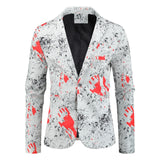 2019 New Men's Fashion Suit Party Coat Casual Slim Fit Blazer Buttons Suit 3D Floral Print Painting Blazers Jacket Men