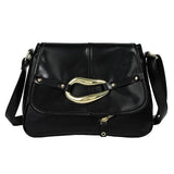 Simple solid color safety bag flap crossbody bag