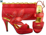 Fuchsia New Arrival Italian Design Ladies Shoes and Bag Set With Wedding Shoes and Bags for Women Nigeria Bag and Shoe Set
