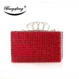BaoYaFang New Red Crystal Womens Wedding Shoes With Matching Bags Luxury High Platform Shoes Woman Party Dress Shoe and Purse