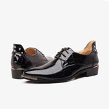 Fashion Business Men Dress Shoes Genuine Leather Pointed Toe Slip on Flats Loafers Formal Office Shoes Men Leather Oxfords