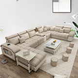 Modern Sofas for Living Room Fabric Sofa European Sectional Sofa Set U Style 7 Seaters 1901