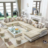Modern Wooden Frame Fabric Furniture Sofa Living Room Set