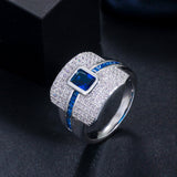 Real Gold Plating Inlaid Zircon Full Diamond Ring