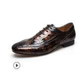 2021 new men's casual shoes men's shoes Europe and the United States British trend breathable shoes dress bright shoes