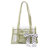 Lady Bow Transparent Embroidered Mother-And-Child Bag
