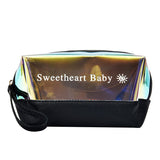 Contrasting Color Letters Water-Repellent Travel Swimming Storage Bag
