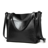 Women Oil Wax Leather Large Handbag Shoulder Girl Travel Bag Messenger Tote