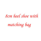BaoYaFang New Red Crystal Womens Wedding Shoes With Matching Bags Luxury High Platform Shoes Woman Party Dress Shoe and Purse