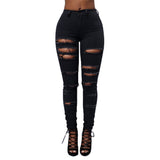 Sexy Stretch Ripped Skinny Jeans With Small Feet