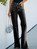 New Style Casual Trousers Split Washed Jeans