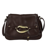 Simple solid color safety bag flap crossbody bag