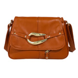 Simple solid color safety bag flap crossbody bag