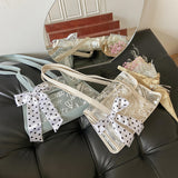 Lady Bow Transparent Embroidered Mother-And-Child Bag