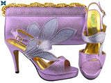 Fuchsia New Arrival Italian Design Ladies Shoes and Bag Set With Wedding Shoes and Bags for Women Nigeria Bag and Shoe Set