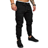 ASALI Solid Sweatpants Men Joggers Multi-pocket Pants Autunm 2019 New Fashion Long Trousers Male Elastic Waist Men's Sportswear