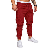 ASALI Solid Sweatpants Men Joggers Multi-pocket Pants Autunm 2019 New Fashion Long Trousers Male Elastic Waist Men's Sportswear