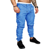 ASALI Solid Sweatpants Men Joggers Multi-pocket Pants Autunm 2019 New Fashion Long Trousers Male Elastic Waist Men's Sportswear