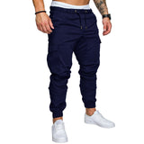 ASALI Solid Sweatpants Men Joggers Multi-pocket Pants Autunm 2019 New Fashion Long Trousers Male Elastic Waist Men's Sportswear