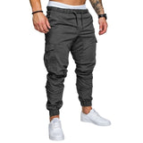 ASALI Solid Sweatpants Men Joggers Multi-pocket Pants Autunm 2019 New Fashion Long Trousers Male Elastic Waist Men's Sportswear