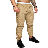ASALI Solid Sweatpants Men Joggers Multi-pocket Pants Autunm 2019 New Fashion Long Trousers Male Elastic Waist Men's Sportswear