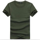 BINYUXDHot Sale high quality fashion T Shirt large size Men T-Shirt Short Sleeve Solid Casual Cotton Tee Shirt  Summer Clothing