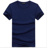 BINYUXDHot Sale high quality fashion T Shirt large size Men T-Shirt Short Sleeve Solid Casual Cotton Tee Shirt  Summer Clothing