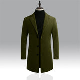 Brand Men Wool Blends Coats Autumn Winter New Solid Color High Quality Men's Wool Coats Luxurious Wool Blends Coat Male