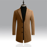 Brand Men Wool Blends Coats Autumn Winter New Solid Color High Quality Men's Wool Coats Luxurious Wool Blends Coat Male