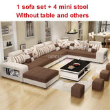 High Quality Living Room Sofa Set Home Furniture Modern Design Cotton Frame Soft Sponge U Shape Home Furniture