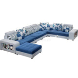 High Quality Living Room Sofa Set Home Furniture Modern Design Cotton Frame Soft Sponge U Shape Home Furniture