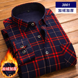 High Quality Mens Shirt Long Sleeve Thicken Warm Shirt Fashion Soft Casual Flannel Shirt Comfortable Plus Size L-4XL Mans Shirt