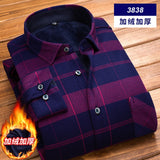 High Quality Mens Shirt Long Sleeve Thicken Warm Shirt Fashion Soft Casual Flannel Shirt Comfortable Plus Size L-4XL Mans Shirt