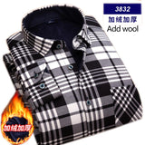 High Quality Mens Shirt Long Sleeve Thicken Warm Shirt Fashion Soft Casual Flannel Shirt Comfortable Plus Size L-4XL Mans Shirt