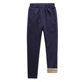 Mens Winter Plus Cashmere Velvet Thicken Pants Men Warm Trousers Mens Sweatpants Brand Clothing Male Elastic Waist Trousers 666