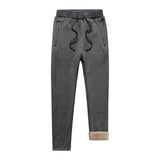 Mens Winter Plus Cashmere Velvet Thicken Pants Men Warm Trousers Mens Sweatpants Brand Clothing Male Elastic Waist Trousers 666