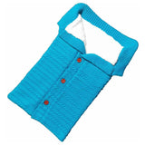 Newborn Baby Swaddling Stroller Wrap Winter Warm Sleeping Bags Infant Button Knit Swaddle Wrap Toddler Blanket Sleeping Bags