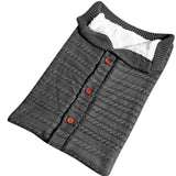Newborn Baby Swaddling Stroller Wrap Winter Warm Sleeping Bags Infant Button Knit Swaddle Wrap Toddler Blanket Sleeping Bags